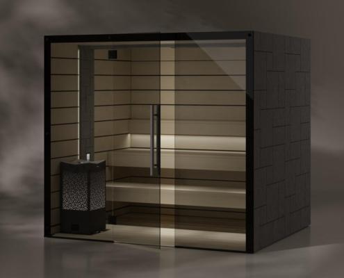 Moduļu saunas Sauna TYLO Reflection Glass Front Wide