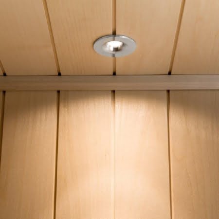 Sauna LED Spot alu wood